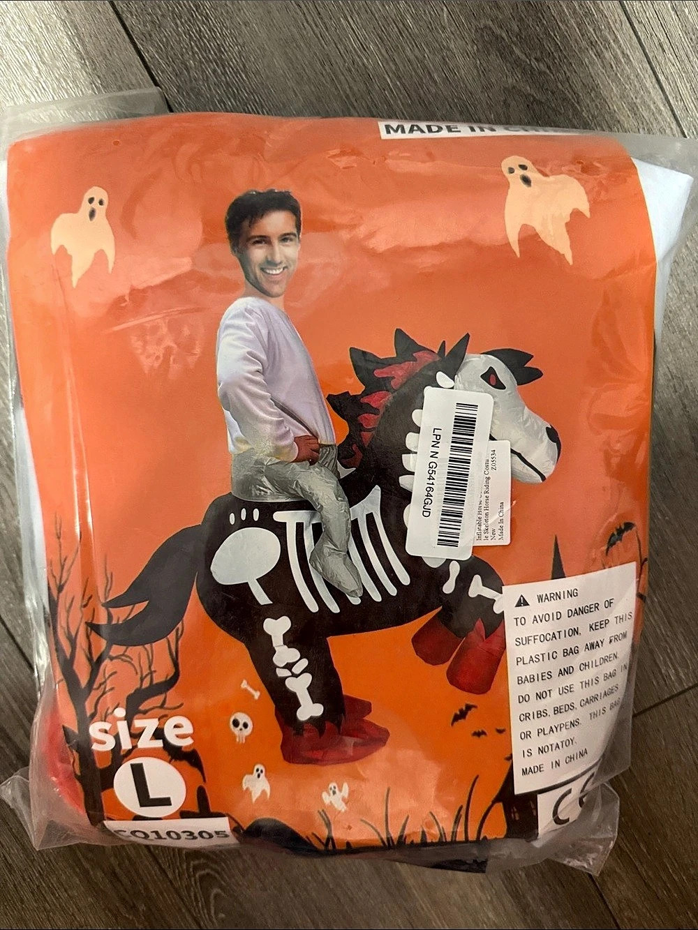 Inflatable Horse Riding Costume Halloween Costume Boys Large NWT